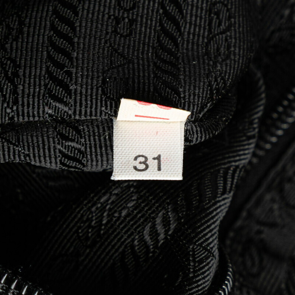 Prada Saffiano Triangle Logo Plate Crossbody Bag Black - Picture 10 of 10
